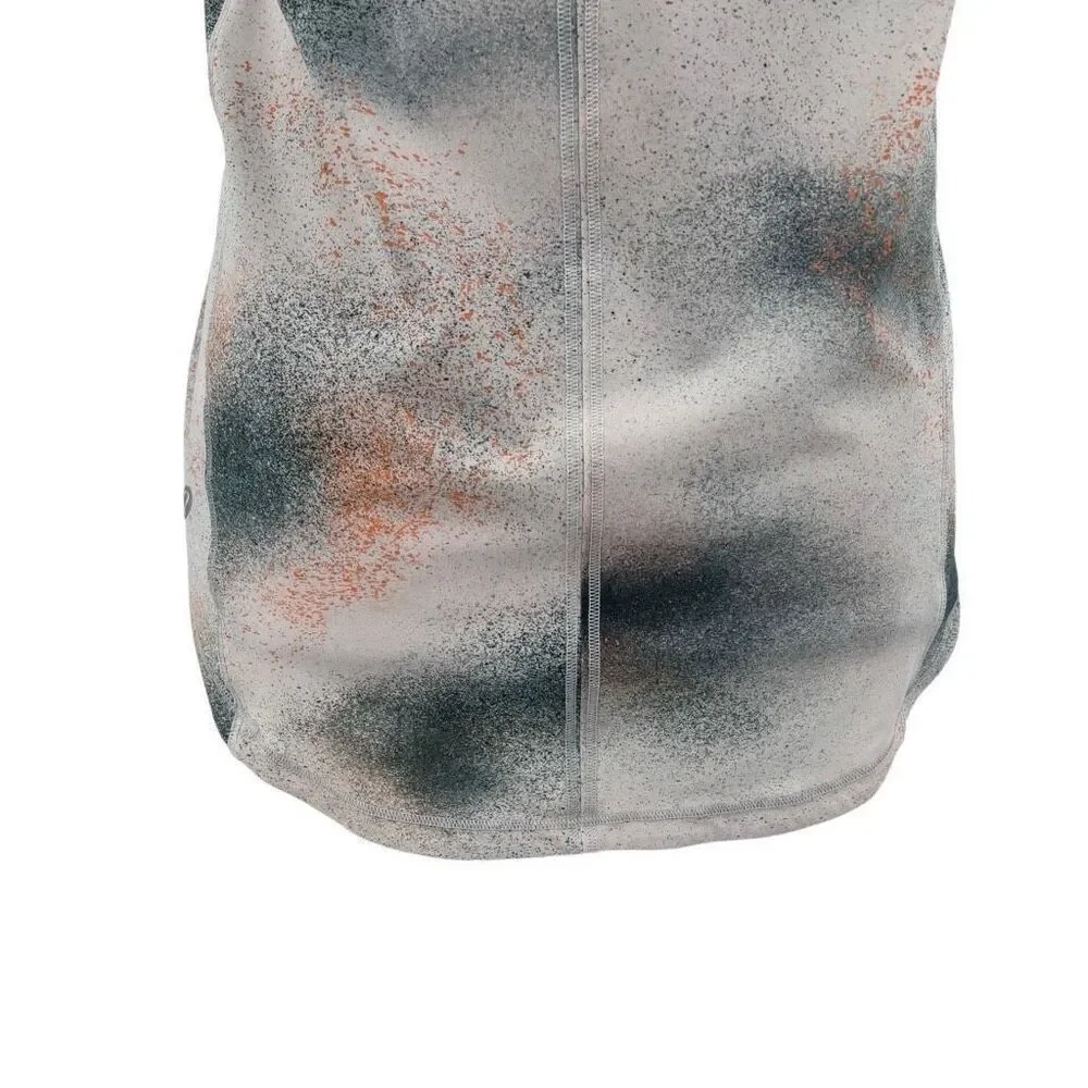Lululemon‎ High Neck Running/Training Tank Spray Camo Silver Blue Multi